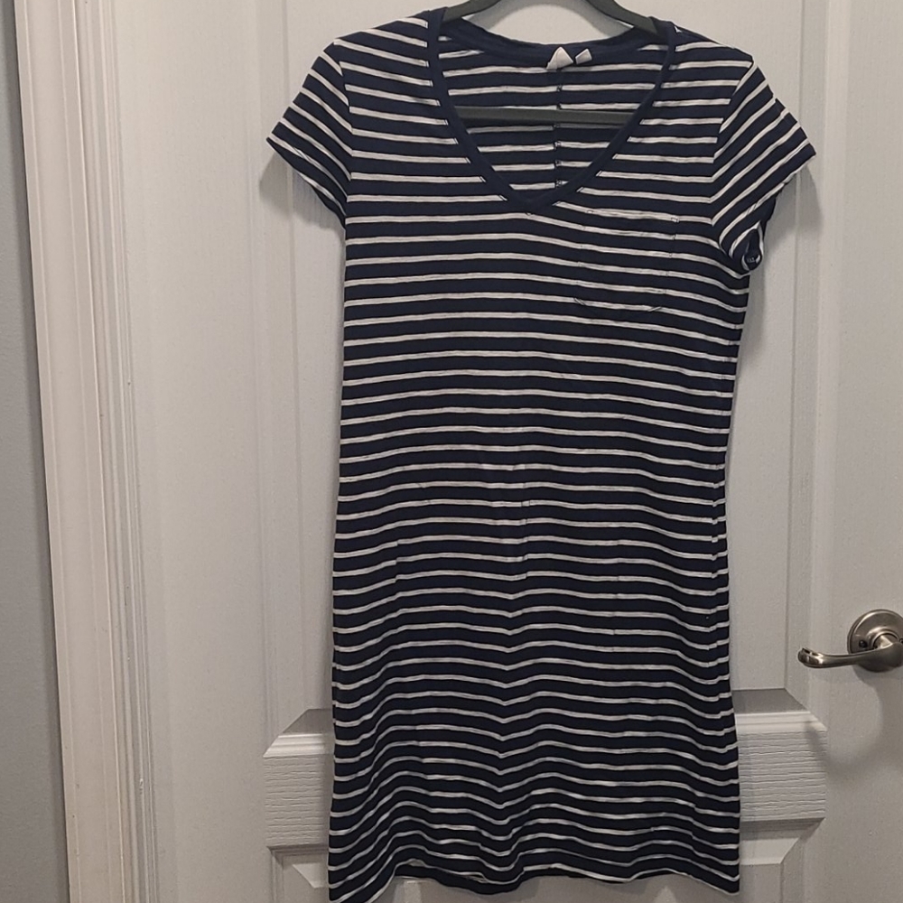 Gap S Stripe Tee Shirt Dress